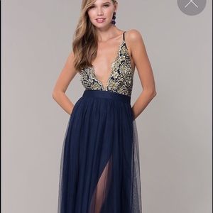 Navy blue prom dress